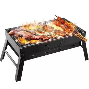 iLike Grillpapa Super Compact Foldable hiiligrilli 36x29x6,8 cm piknikille ja retkeilyyn