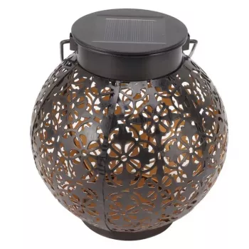 Elight Garden Decor aurinko IP65 LED retro lyhtymuotoinen riippuvalaisin (15x15cm) hämärätunnistimella