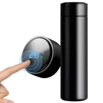 IVY Steel Smart Thermo Vacuum Cup 350ml kuumille ja kylmille juomille lämpötilanäytöllä