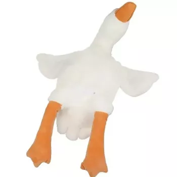 Kiddyz täytetty hanhi pehmo 50cm pehmeä eläintyyny litteässä asennossa söpö koristelelu