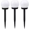 Elight Garden Solar Globe Light Set 3 kpl 10 cm kylmä valkoinen LED hämärätunnistimella vedenpitävä musta