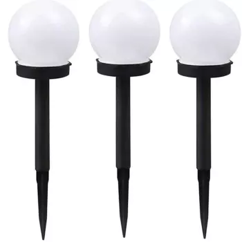 Elight Garden Solar Globe Light Set 3 kpl 10 cm kylmä valkoinen LED hämärätunnistimella vedenpitävä musta