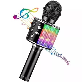iWear M85 karaokemikrofoni kaiuttimella, Bluetoothilla, tallennuksella, Micro SD, USB