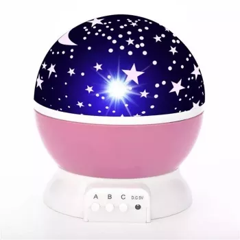 Elight L1 2in1 tähtitaivasprojektori ja yövalo 4x AAA / USB-kaapeli 220V virta pinkki