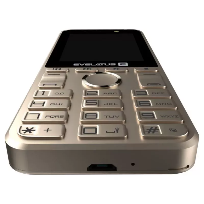Evelatus Tron GLD Dual SIM -peruspuhelin, kulta