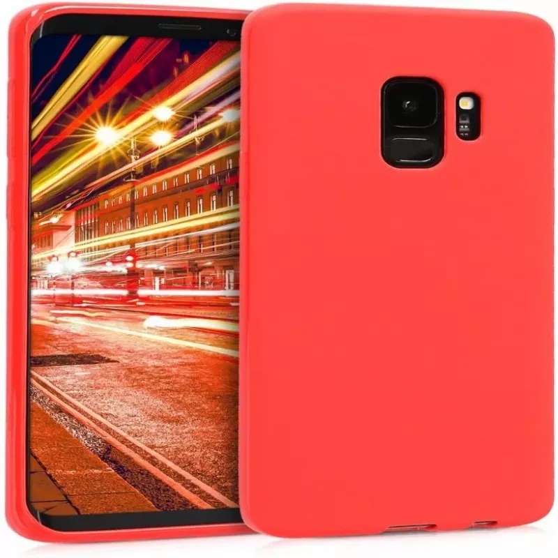 Evelatus Samsung Galaxy S9 Plus Premium Soft Touch silikonikotelo punainen