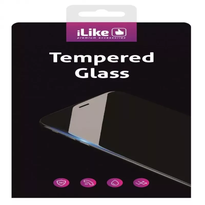 iLike Apple iPhone 7 / 8 3D Curved -näytönsuojakalvo karkaistu lasi musta