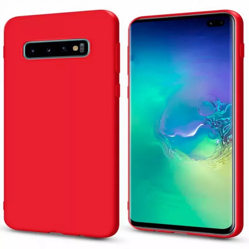 Evelatus Samsung Galaxy S10 Plus Premium Soft Touch -silikonikotelo punainen