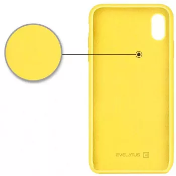 Evelatus Apple iPhone XR Premium Soft Touch -silikonikuori Light Yellow
