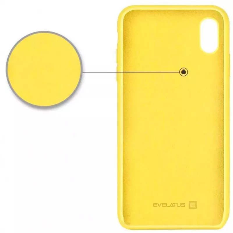 Evelatus Apple iPhone XR Premium Soft Touch -silikonikuori Light Yellow