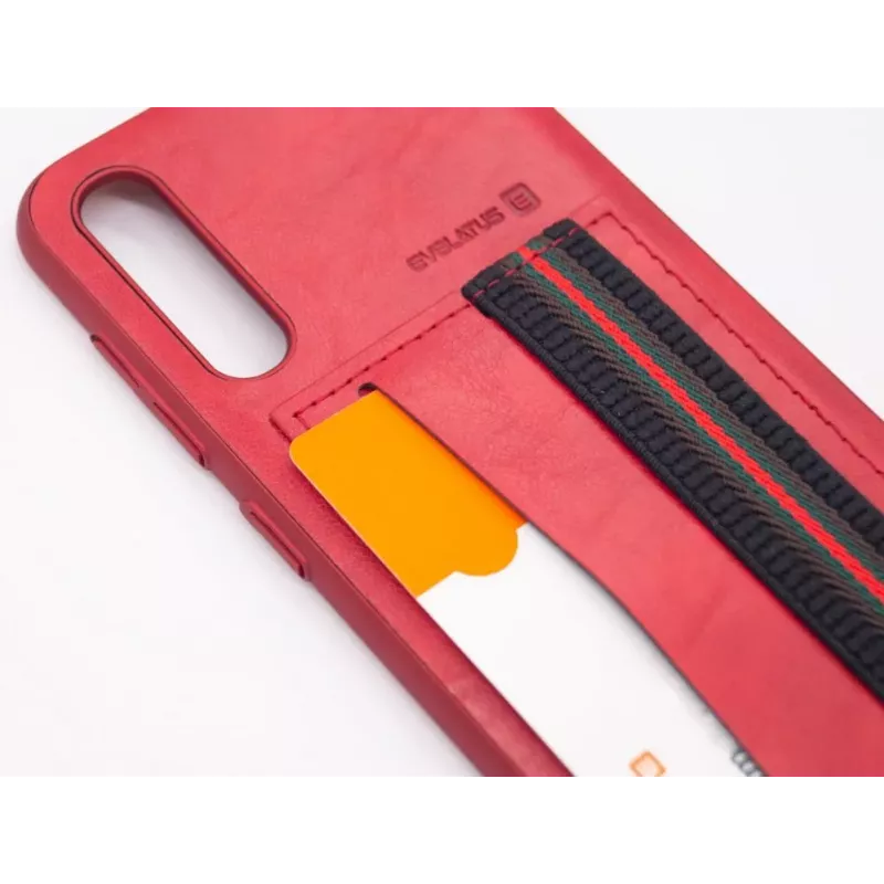 Evelatus Samsung Galaxy A50 Cubit muovinen punainen suojakotelo