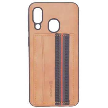Evelatus Samsung Galaxy A40 Cubit muovinen ruskea takakansi