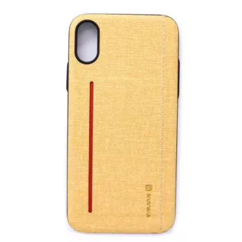 Evelatus Apple iPhone X 6127 keltainen nestemäinen silikoninen suojakotelo