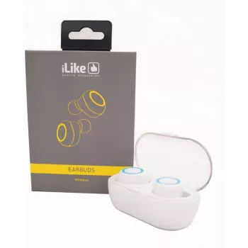 iLike Bluetooth-nappikuulokkeet IBE01 valkoinen