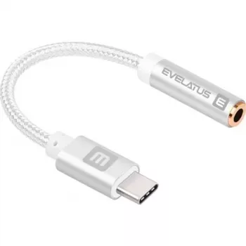 Evelatus USB-C - 3,5 mm audioadapteri EAD01 - musta