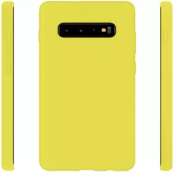 Evelatus Samsung Galaxy S10 Nano Silicone -kotelo Soft Touch TPU keltainen