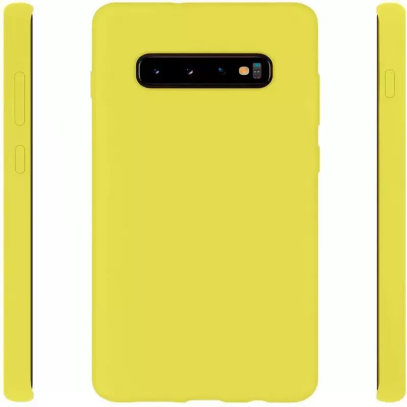 Evelatus Samsung Galaxy S10 Nano Silicone -kotelo Soft Touch TPU keltainen