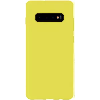 Evelatus Samsung Galaxy S10 Nano Silicone -kotelo Soft Touch TPU keltainen