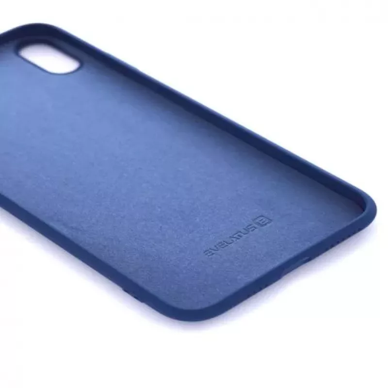 Evelatus Apple iPhone X/Xs Nano Silicone Case Soft Touch TPU tummansininen