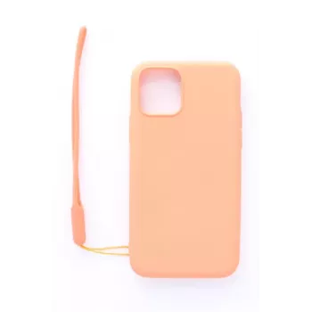 Evelatus Apple iPhone 11 Pro Soft Touch -silikonikuori ja kantohihna pinkki