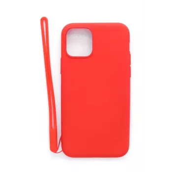 Evelatus Apple iPhone 11 Pro Soft Touch -silikonikuori ja hihna punainen