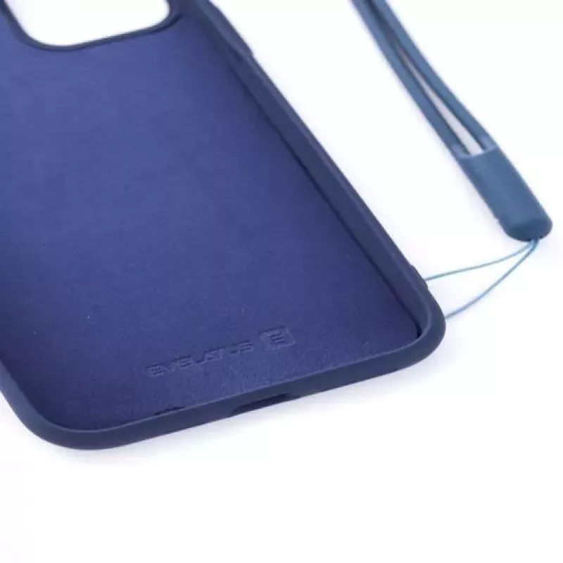 Evelatus Apple iPhone 11 Pro Soft Touch -silikonikuori ja kantohihna tummansininen