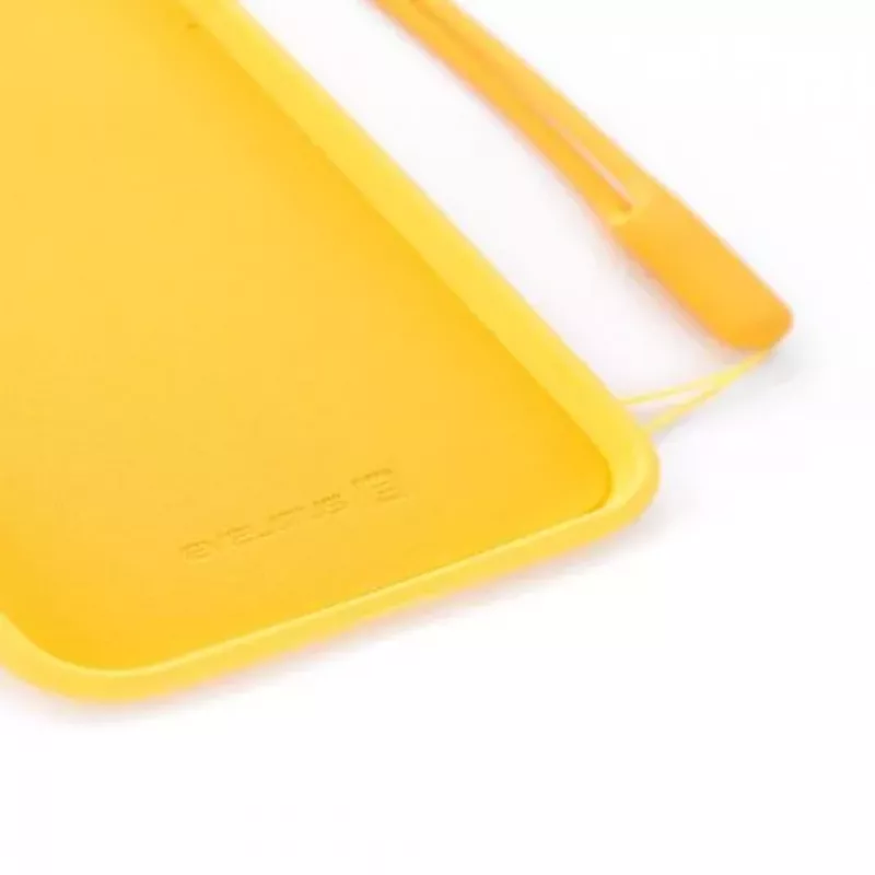 Evelatus Apple iPhone X/XS Soft Touch -silikonikuori ja hihna keltainen