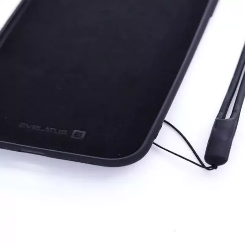 Evelatus Apple iPhone XR Soft Touch -silikonikuori ja kantohihna musta