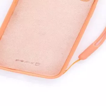 Evelatus Apple iPhone XR Soft Touch -silikonikuori ja hihna pinkki