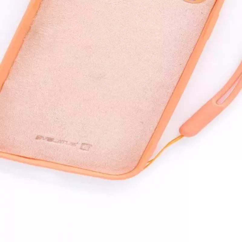 Evelatus Apple iPhone XR Soft Touch -silikonikuori ja hihna pinkki