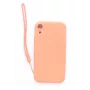 Evelatus Apple iPhone XR Soft Touch -silikonikuori ja hihna pinkki