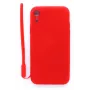 Evelatus Apple iPhone XR Soft Touch -silikonikuori ja hihna punainen