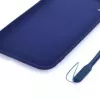 Evelatus Apple iPhone XR Soft Touch -silikonikuori ja hihna tummansininen