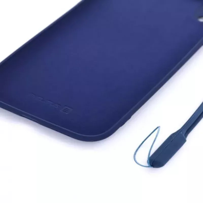 Evelatus Apple iPhone XR Soft Touch -silikonikuori ja hihna tummansininen