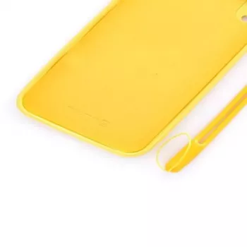 Evelatus Apple iPhone XR Soft Touch -silikonikuori ja hihna keltainen