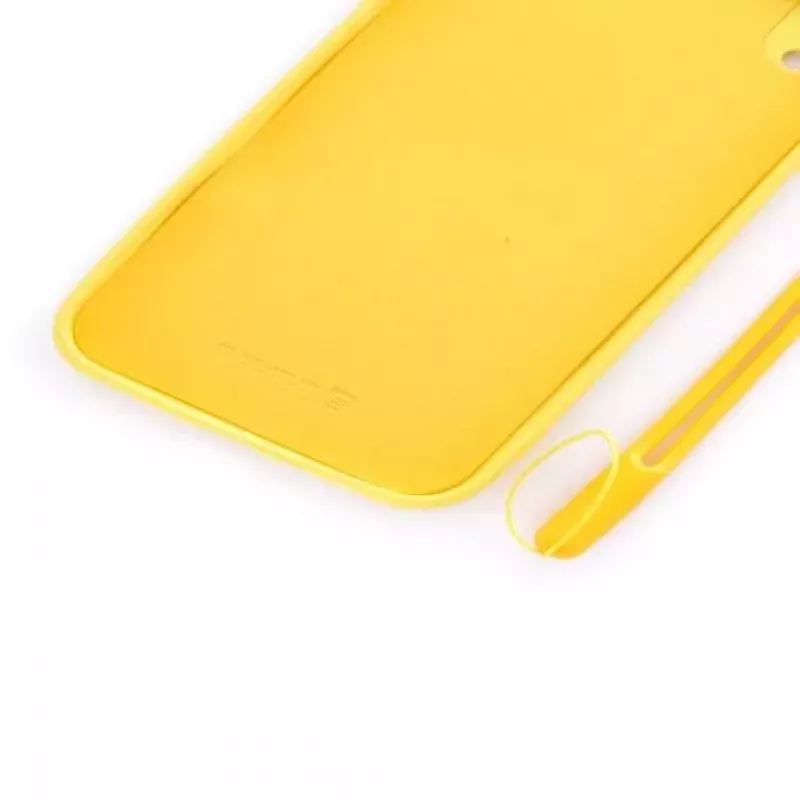 Evelatus Apple iPhone XR Soft Touch -silikonikuori ja hihna keltainen