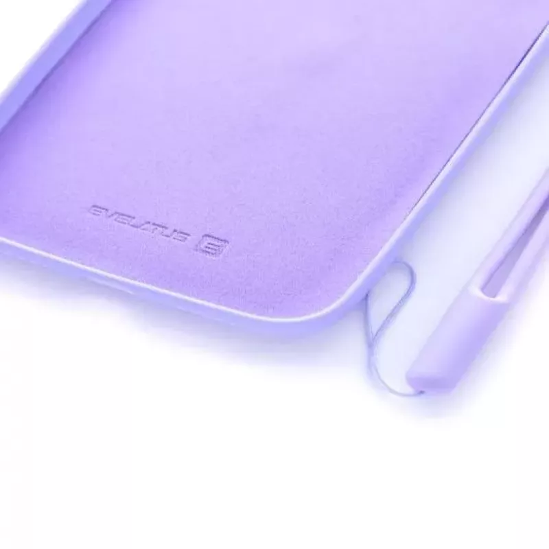 Evelatus Apple iPhone XR Soft Touch -silikonikuori ja hihna lila