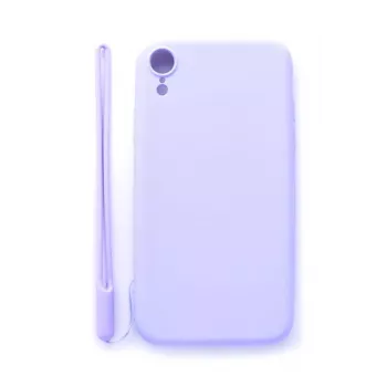 Evelatus Apple iPhone XR Soft Touch -silikonikuori ja hihna lila