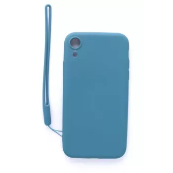 Evelatus Apple iPhone XR Soft Touch -silikonikuori ja hihna sininen