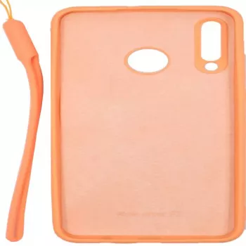 Evelatus Huawei P30 Lite Soft Touch -silikonikuori ja kantohihna pinkki