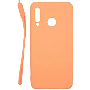 Evelatus Huawei P30 Lite Soft Touch -silikonikuori ja kantohihna pinkki