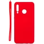 Evelatus Huawei P30 Lite Soft Touch -silikonikuori ja hihna punainen