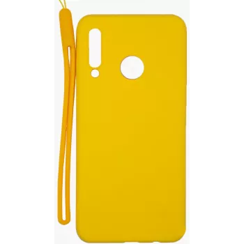 Evelatus Huawei P30 Lite Soft Touch -silikonikuori ja hihna keltainen