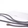 Evelatus Apple iPhone Xs MAX kotelo nauhalla musta raidat läpinäkyvä