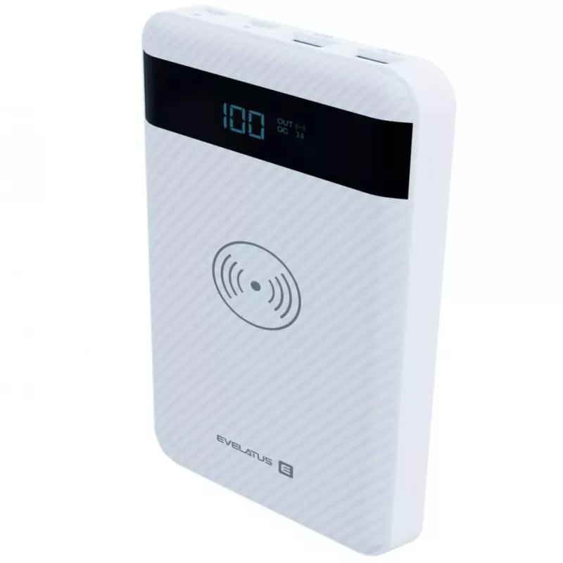 Evelatus EPB05 langaton varavirtalähde 10000 mAh valkoinen