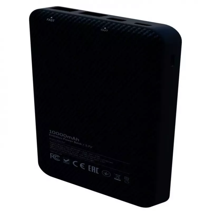 Evelatus varavirtalähde langaton EPB05 10000 mAh musta