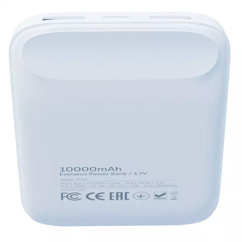 Evelatus varavirtalähde EPB07 10000 mAh valkoinen