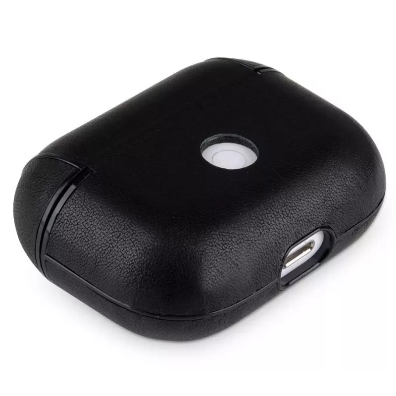 Evelatus Apple AirPods Pro nahkainen suojakotelo musta