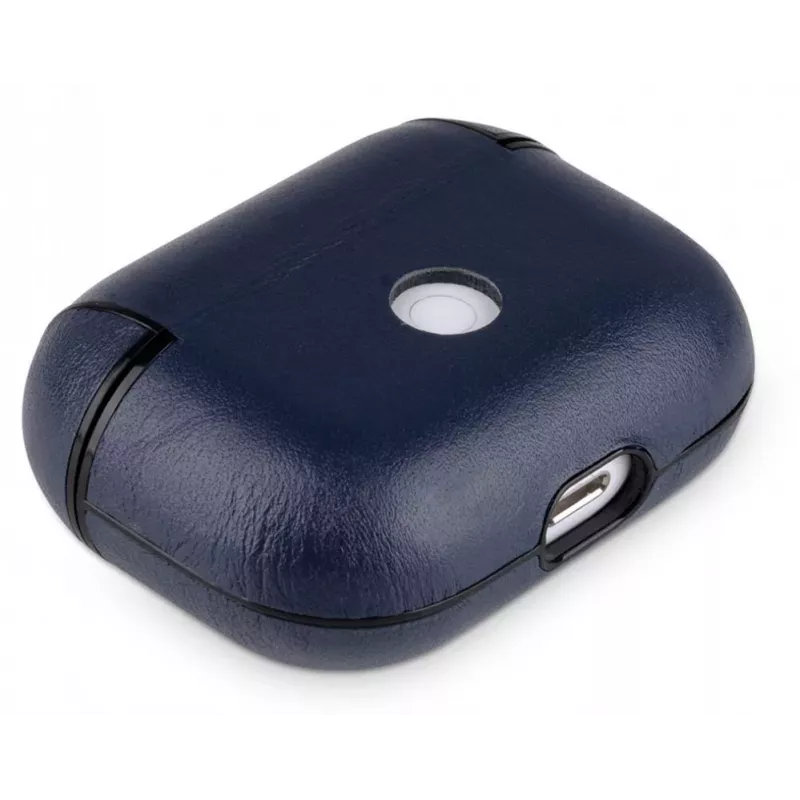 Evelatus Apple AirPods Pro nahkainen suojakotelo tummansininen