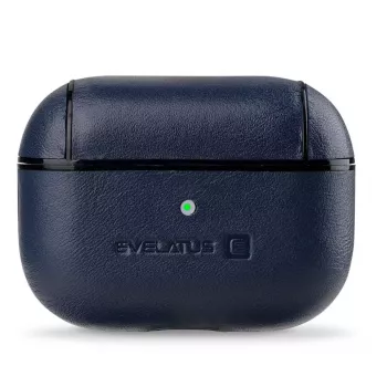 Evelatus Apple AirPods Pro nahkainen suojakotelo tummansininen